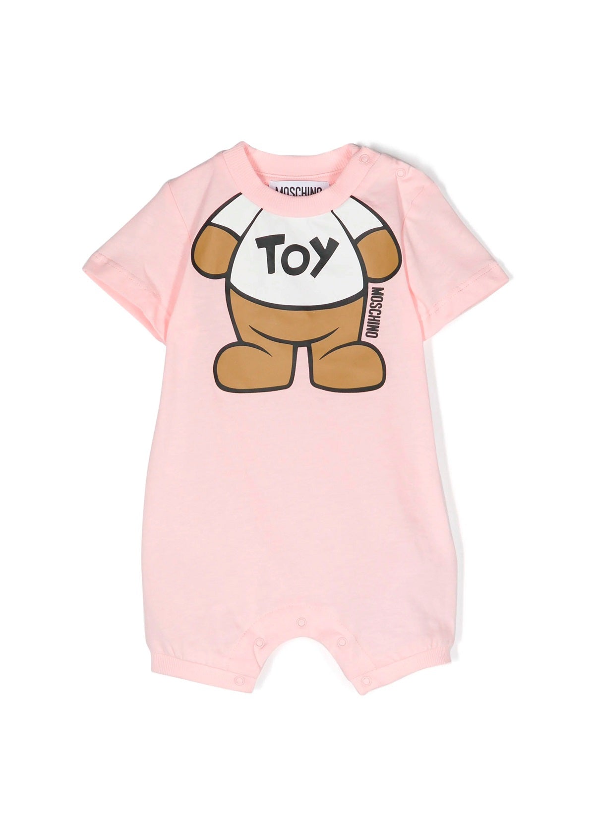 Moschino Kids Pagliaccetto Rosa con Stampa Teddy Bear