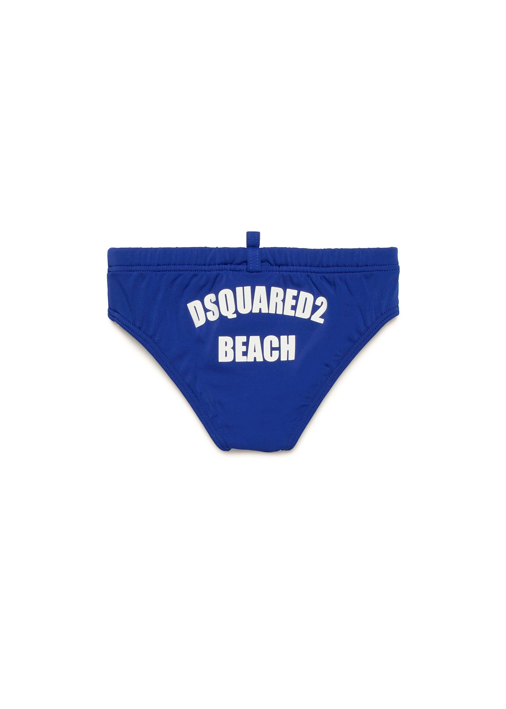 Dsquared2 Kids Costume Slip Blu con Grafica Beach per Neonati