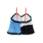 Dsquared2 Kids Top in Plissé Colorblock con Orli di Pizzo