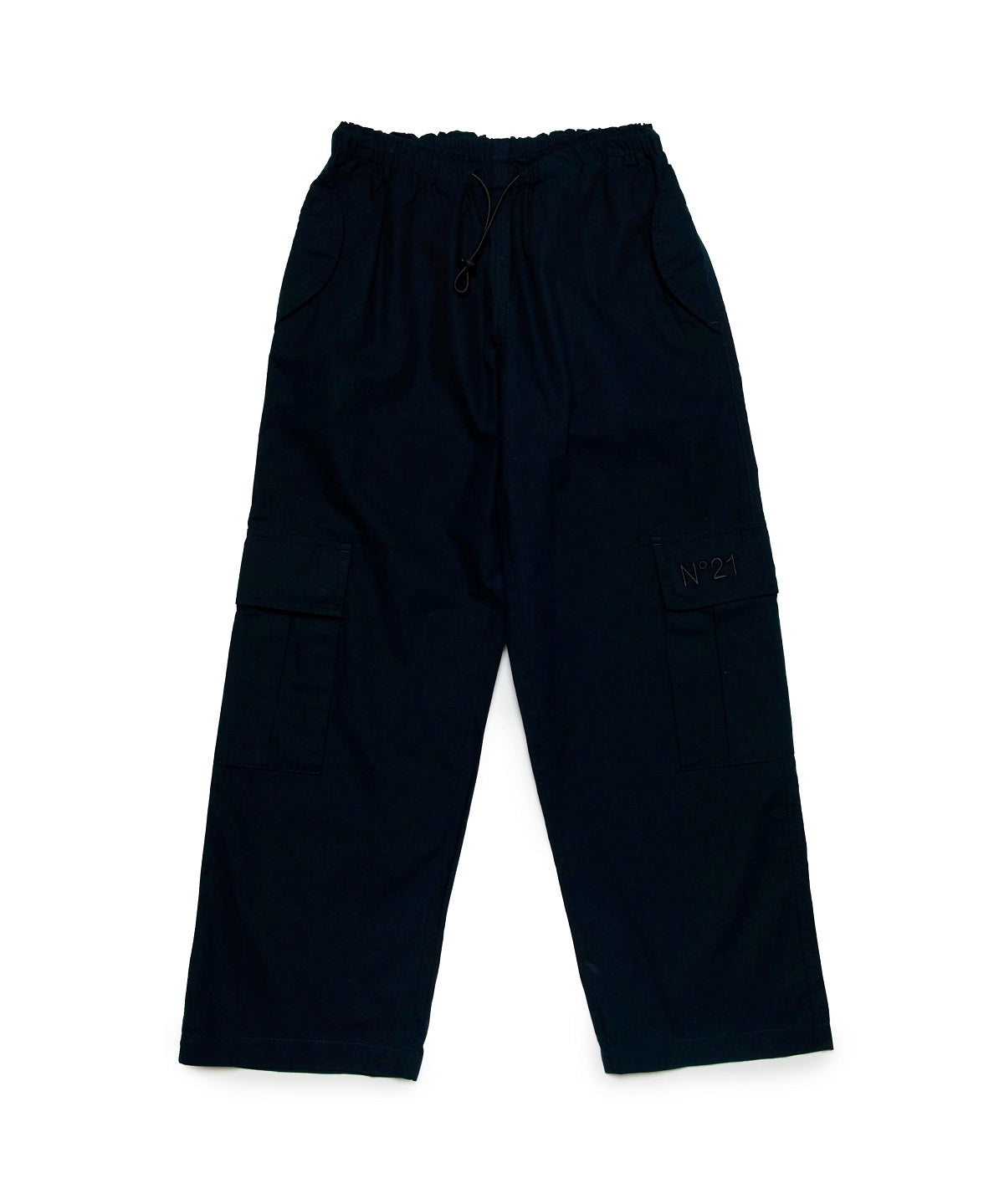 N°21 Kids Pantalone Cargo in Popeline Blu per Bambini