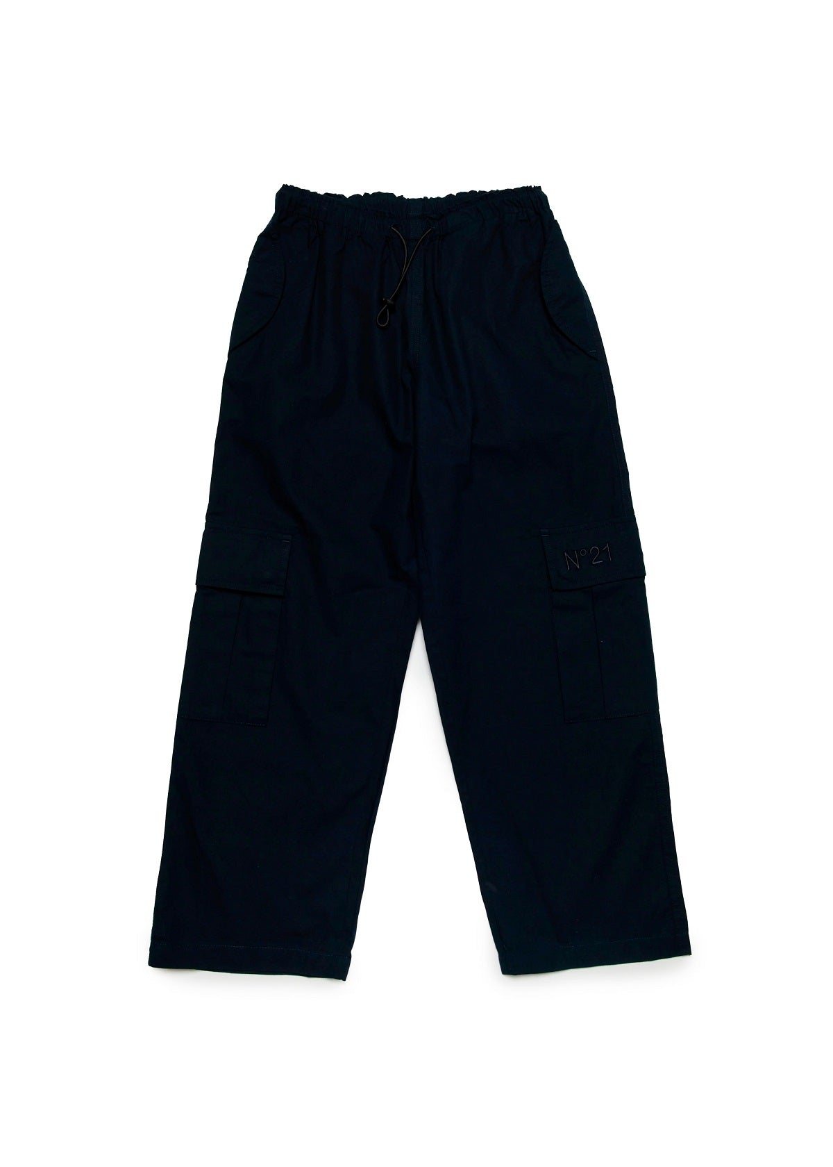 N°21 Kids Pantalone Cargo in Popeline Blu per Bambini