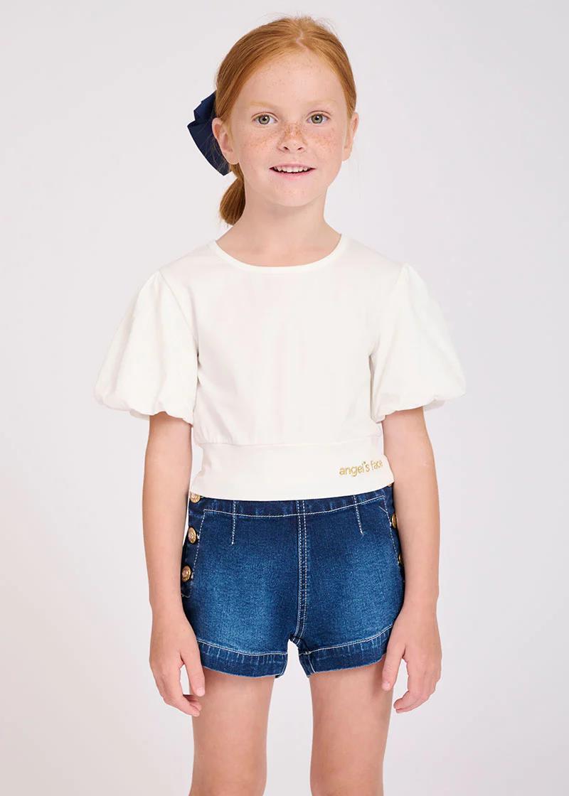Angel's Face Girls White T-Shirt