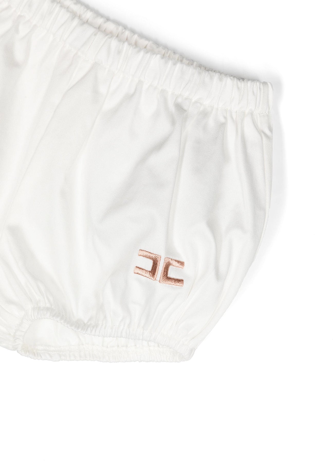 Elisabetta Franchi La Mia Bambina Completino Short e Maglia Nude/Avorio (dettaglio short)