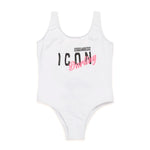 Dsquared2 Kids Costume Intero Bianco Icon Darling per Neonate