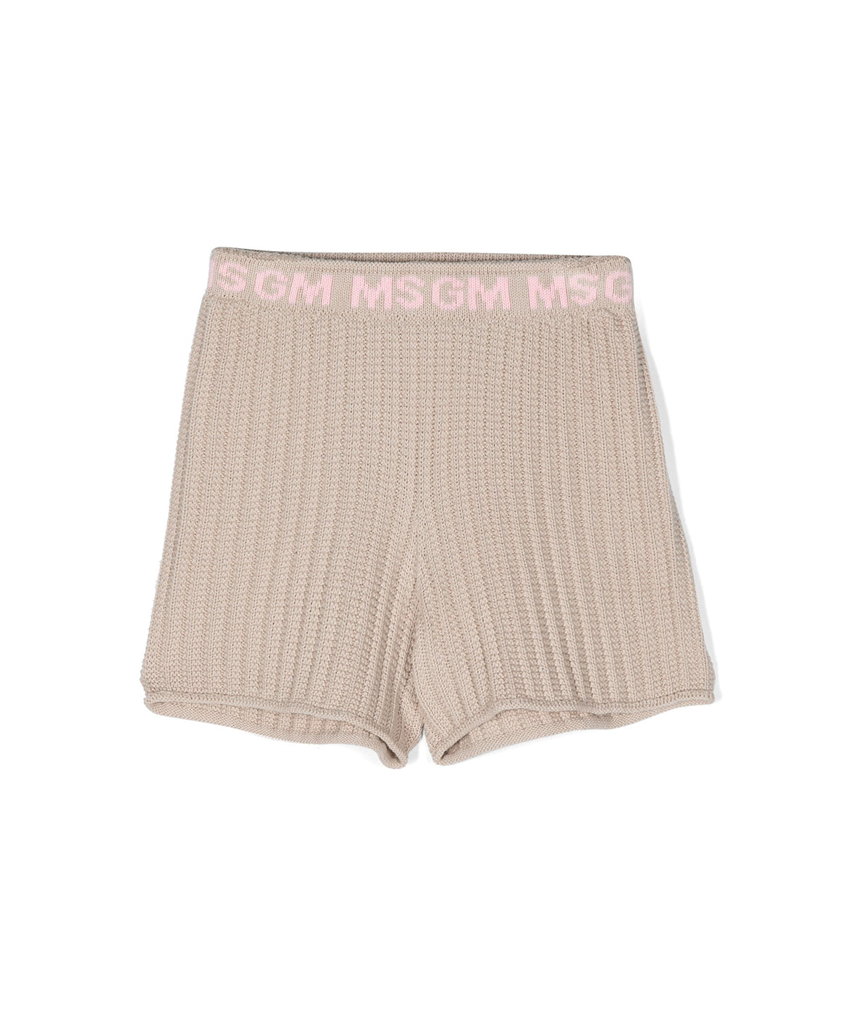 Msgm Kids Short in Maglia Beige per Bambine