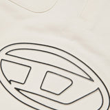 Diesel Kids Cream Sweatshirt Shorts with Oval D Logo