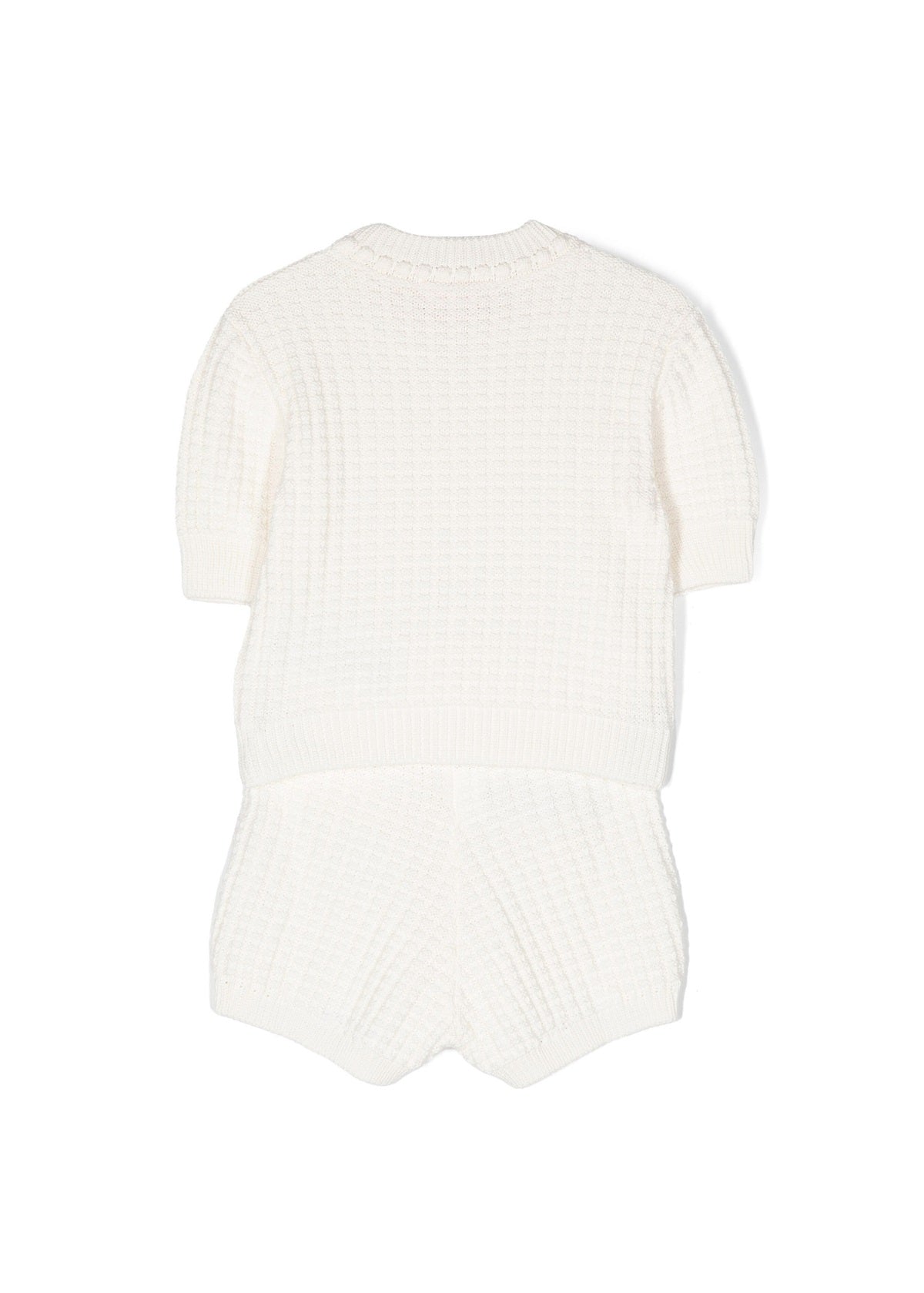 Elisabetta Franchi La Mia Bambina Completo Panna Short e Maglia