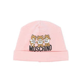 Moschino Kids Cappellino Rosa per neonate con Stampa Teddy Bear