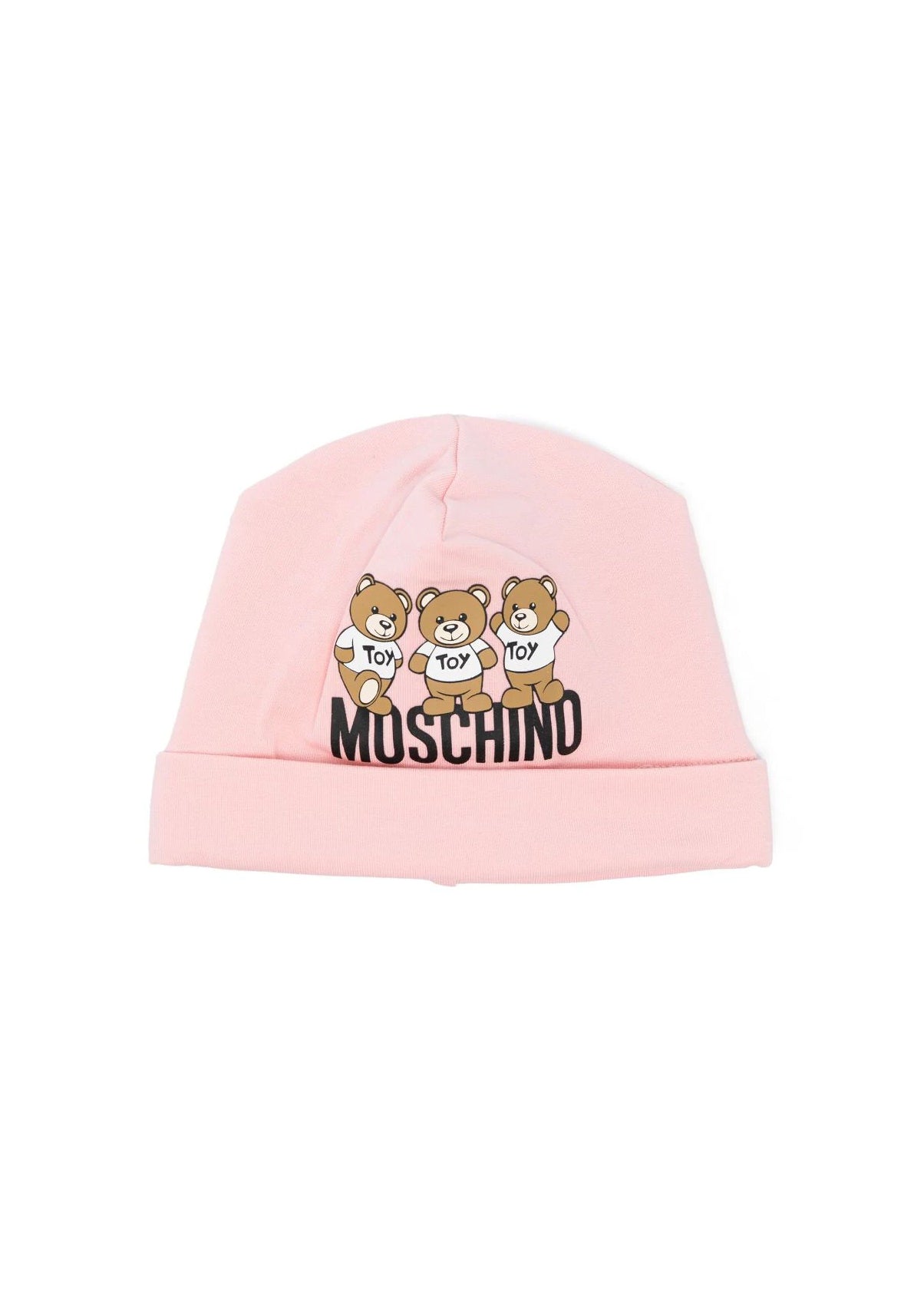 Moschino Kids Cappellino Rosa per neonate con Stampa Teddy Bear
