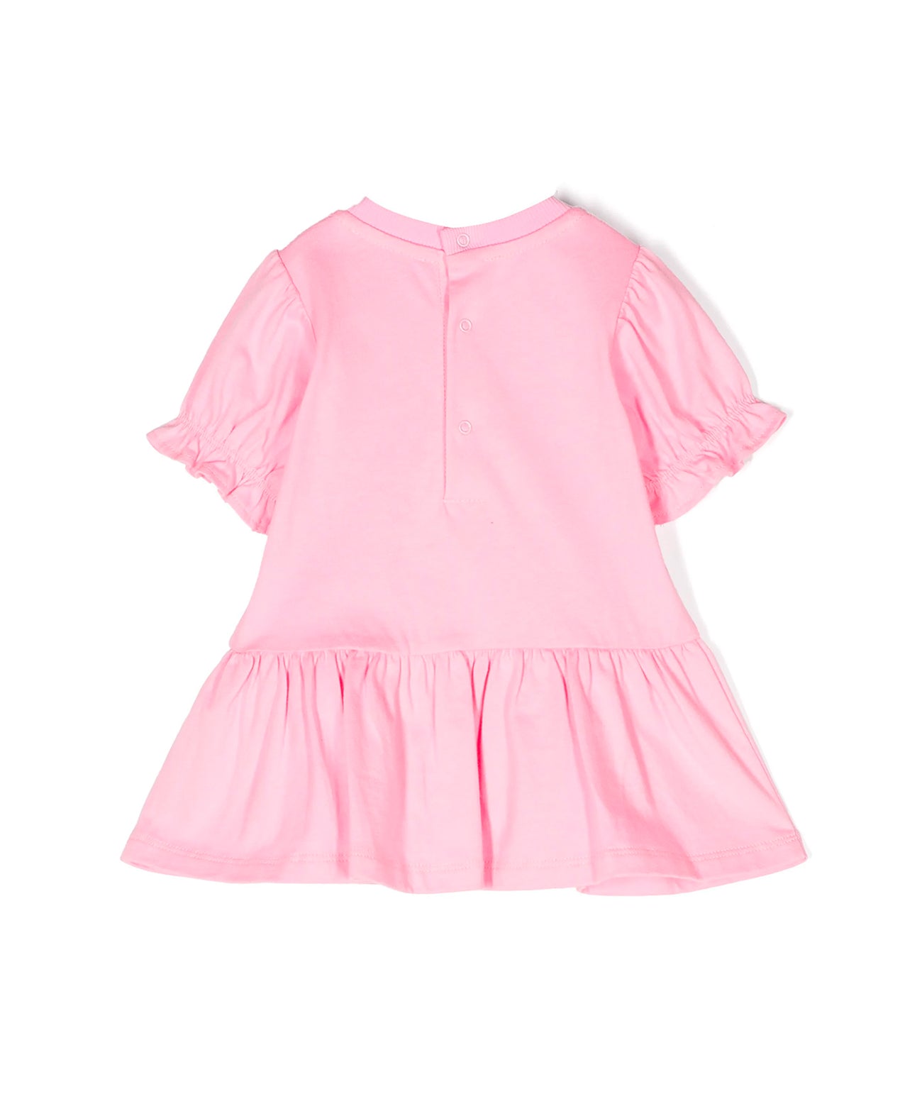 Moschino Kids Abito Rosa Teddy Bear Plepum per Neonate