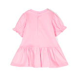 Moschino Kids Abito Rosa Teddy Bear Plepum per Neonate
