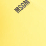 Msgm Kids T-Shirt Crop Gialla con stampa