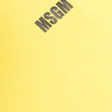 Msgm Kids T-Shirt Crop Gialla con stampa