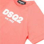 Dsquared2 Kids Abito con Ruches e logo DSQ2 est.1995 per Neonate