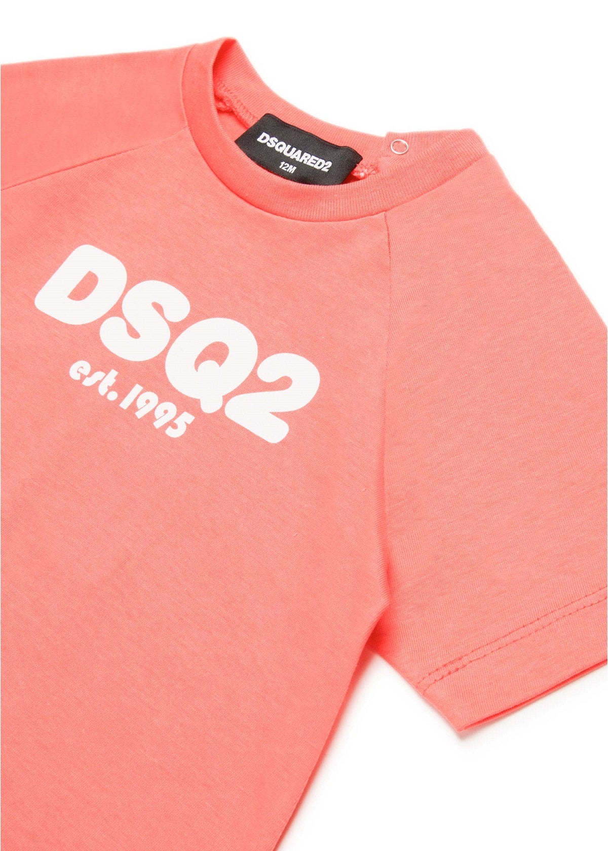 Dsquared2 Kids Abito con Ruches e logo DSQ2 est.1995 per Neonate