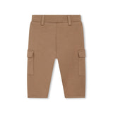 Boss Kids Beige Tapered Cargo Pants for Babies