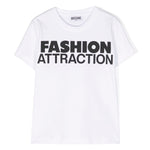 Moschino Kids T-Shirt Bianca con Stampa