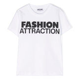 Moschino Kids T-Shirt Bianca con Stampa