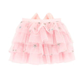 Angel's Face Pink Tulle Skirt with Gold Stars