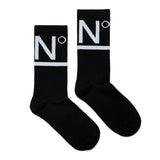 Calzino con Logo in Misto Cotone Nero | N°21 - Florence Kids