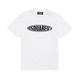 Dsquared2 Kids T-Shirt Bianca con Logo Surf