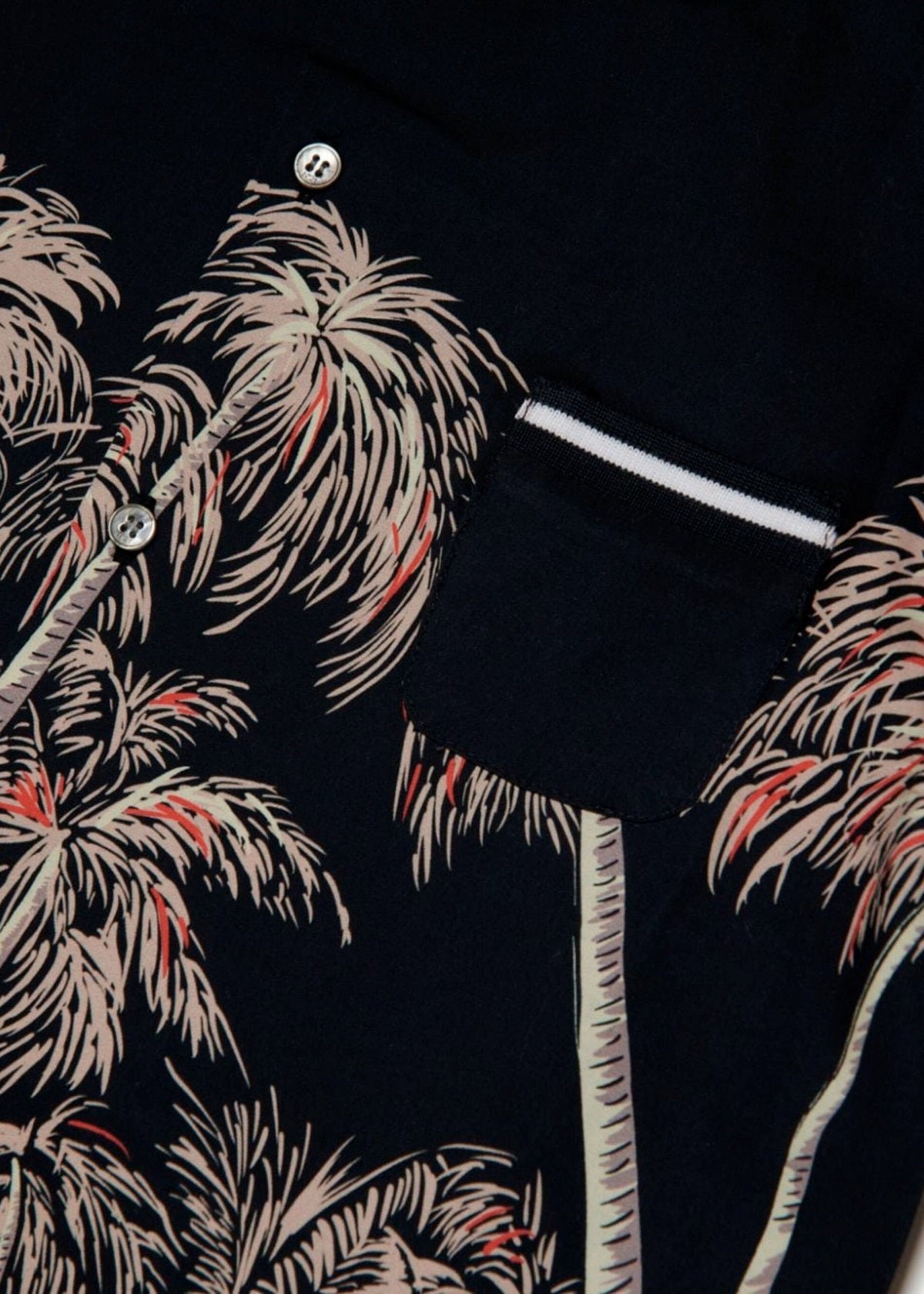 N°21 Kids Camicia Bowling in Popeline con Stampa Palme