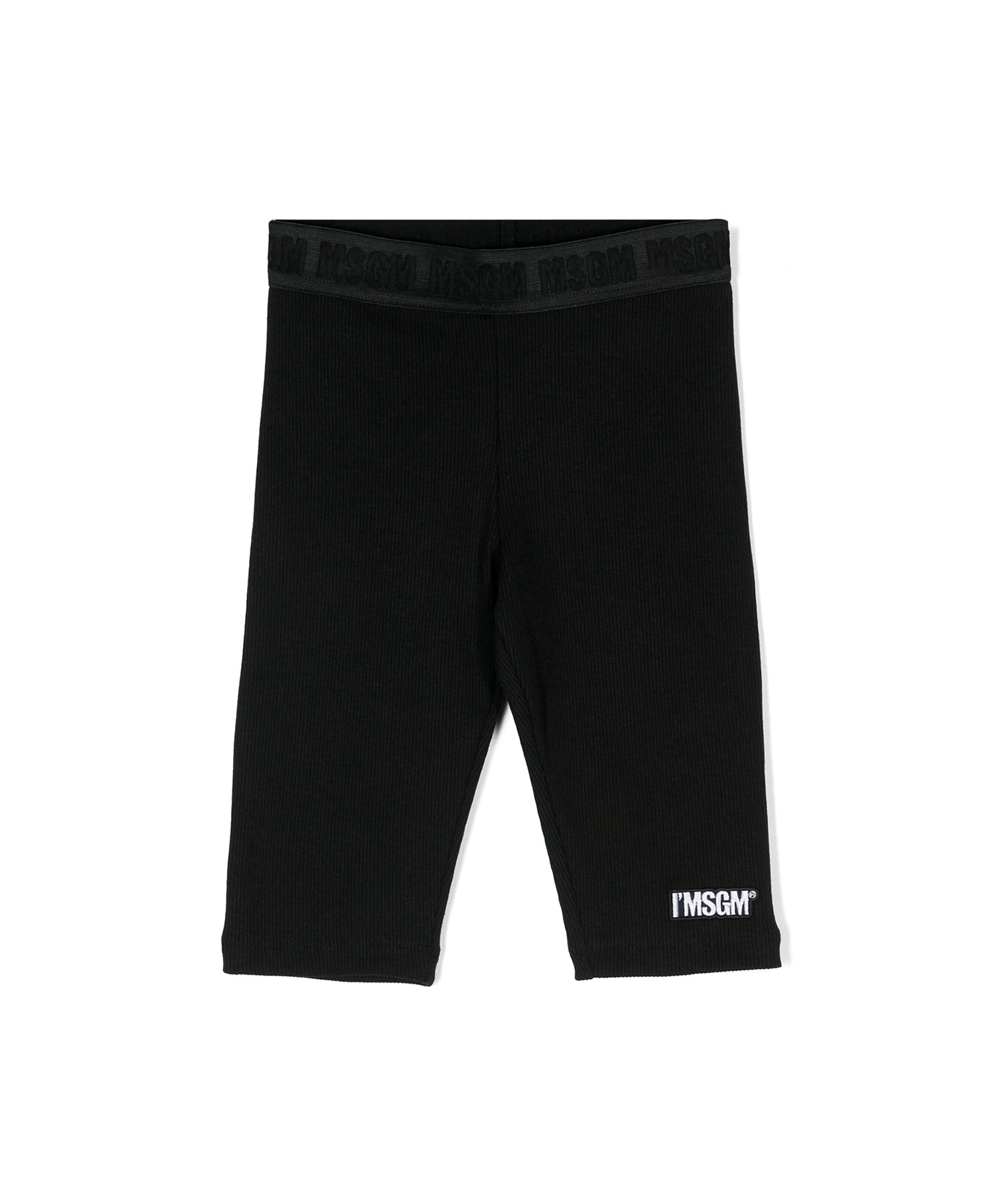 Msgm Kids Ciclista Nero a Costine
