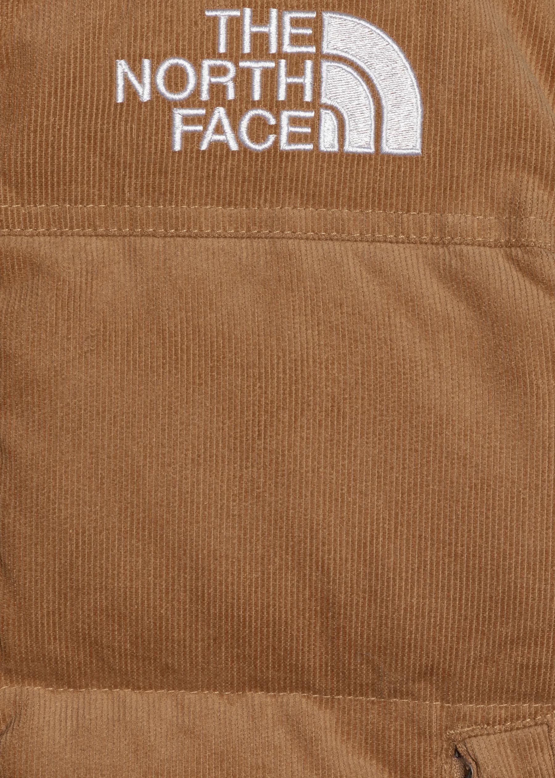 The North Face Kids Piumino Nuptse a Coste Beige - Piumino arancione bruciato con logo ricamato
