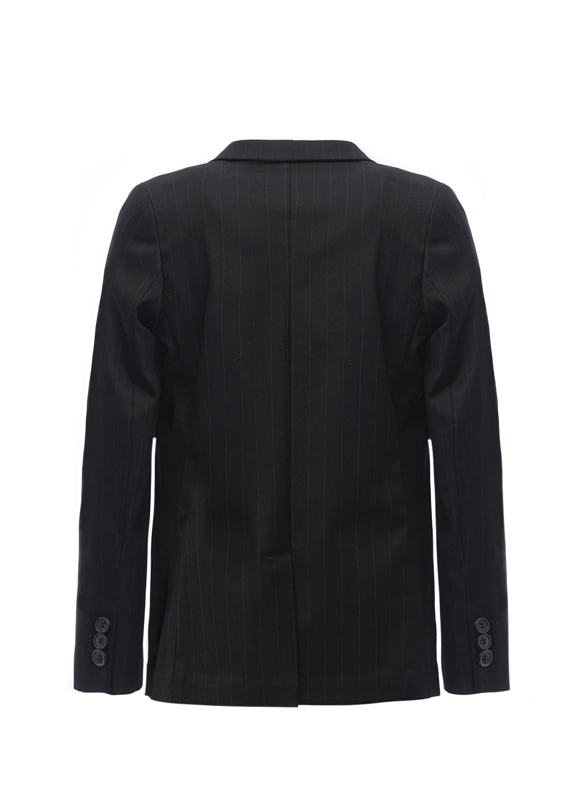 I'm Brian Black Double Breasted Blazer with Chalk Stripes