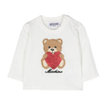 T-shirt Bianca Teddy Bear Cuore Moschino Kids: Dolcezza e Stile per le Piccole Fashion Icon