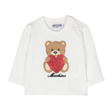 T-shirt Bianca Teddy Bear Cuore Moschino Kids: Dolcezza e Stile per le Piccole Fashion Icon