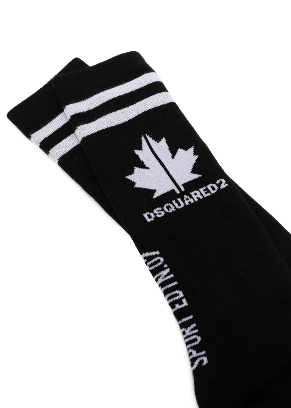 Dsquared2 Kids Maple Leaf Print Socks Black