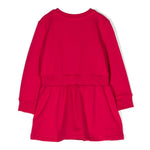 MSGM Kids Abito a Maniche Lunghe Fucsia con Stampa - Eleganza e Allegria per le Bambine alla Moda