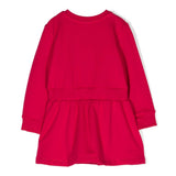 MSGM Kids Abito a Maniche Lunghe Fucsia con Stampa - Eleganza e Allegria per le Bambine alla Moda