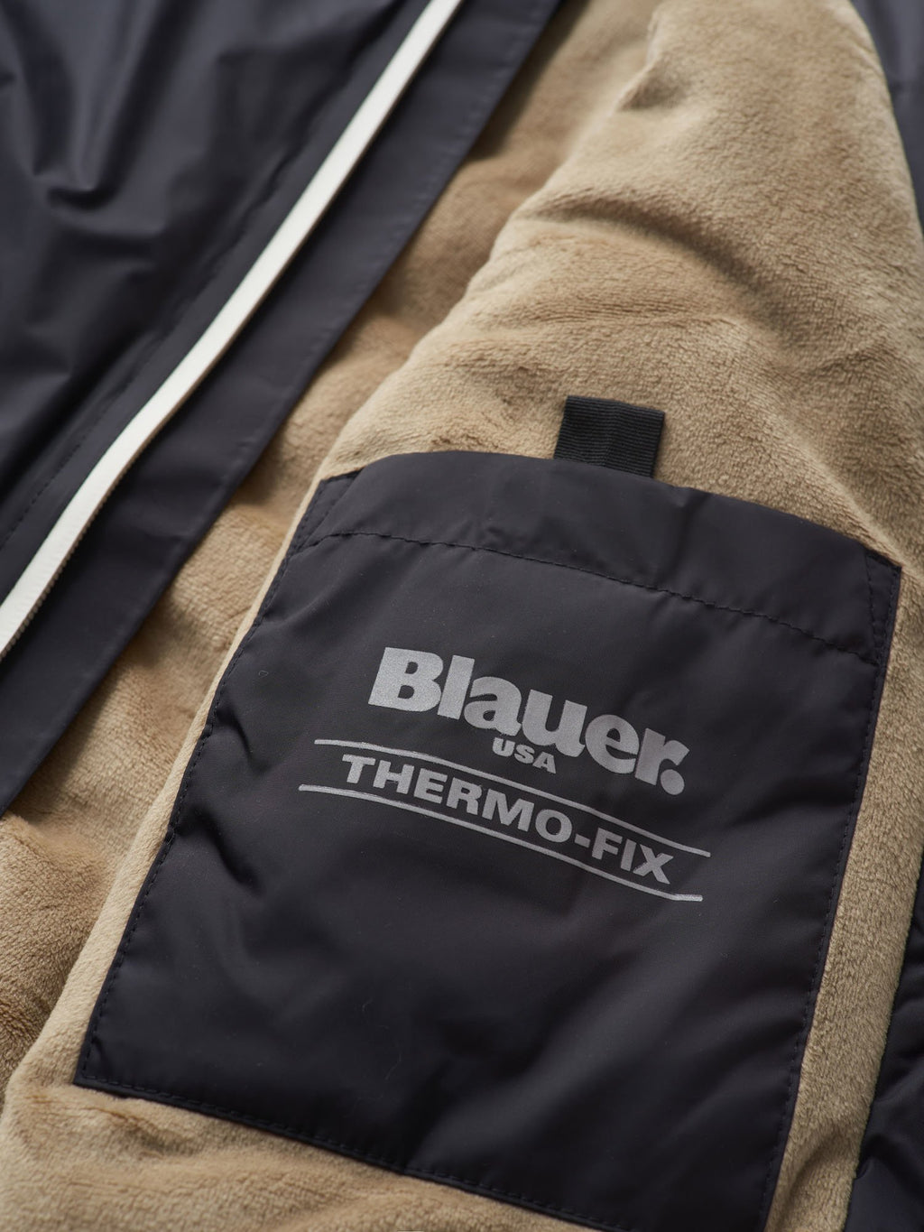 Blauer Kids Piumino Liscio Nero con Interno in Pelliccia per Bambini