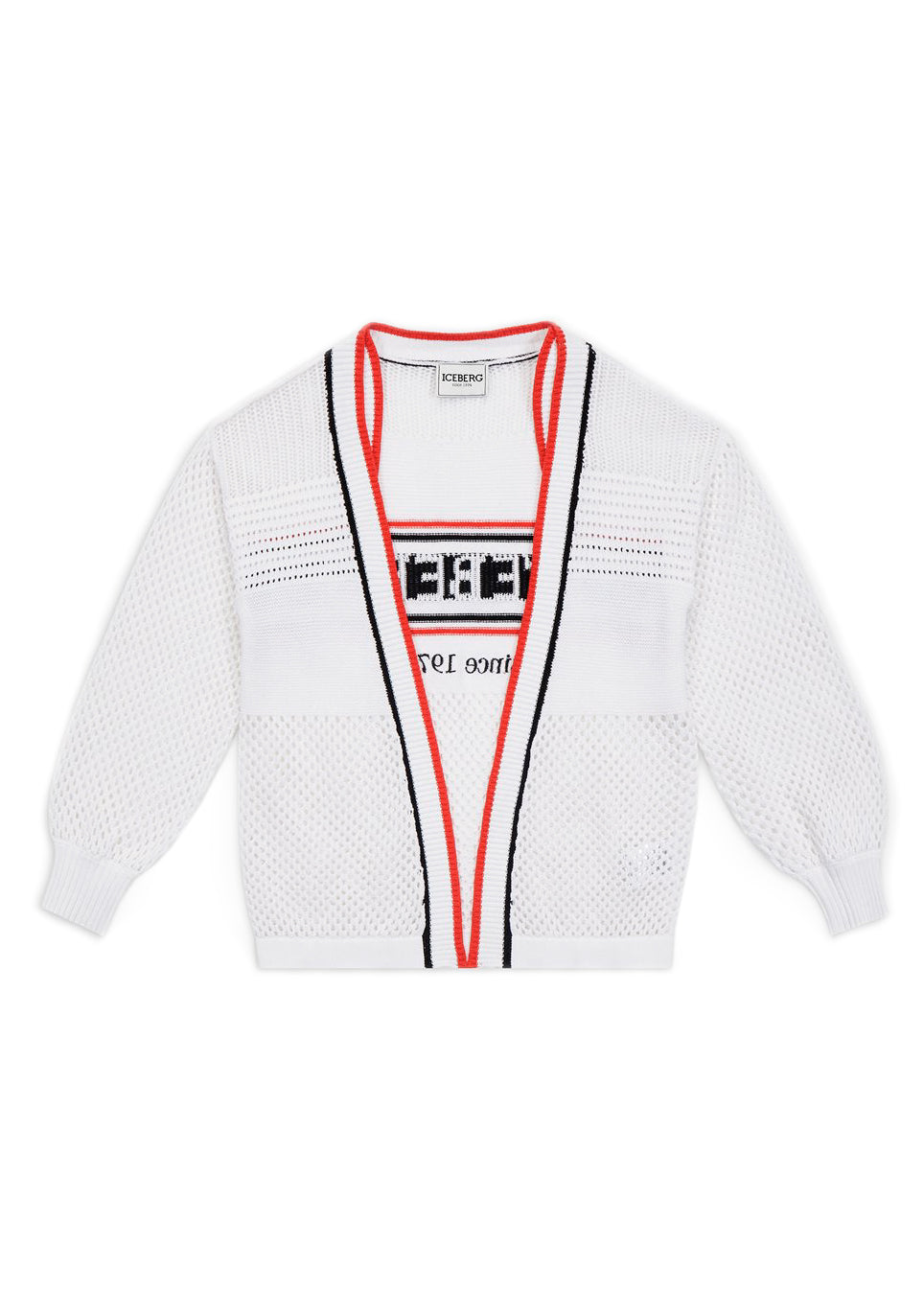 Iceberg Kids Cardigan Bianco per Bambine