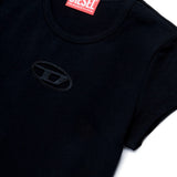 Diesel Kids Black T-Shirt with Oval D Logo for Girls