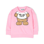 Moschino Kids Felpa Girocollo Rosa Teddy Bear per Neonate