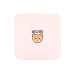 Moschino Kids Coperta Rosa con Logo Teddy Bear