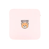 Moschino Kids Coperta Rosa con Logo Teddy Bear