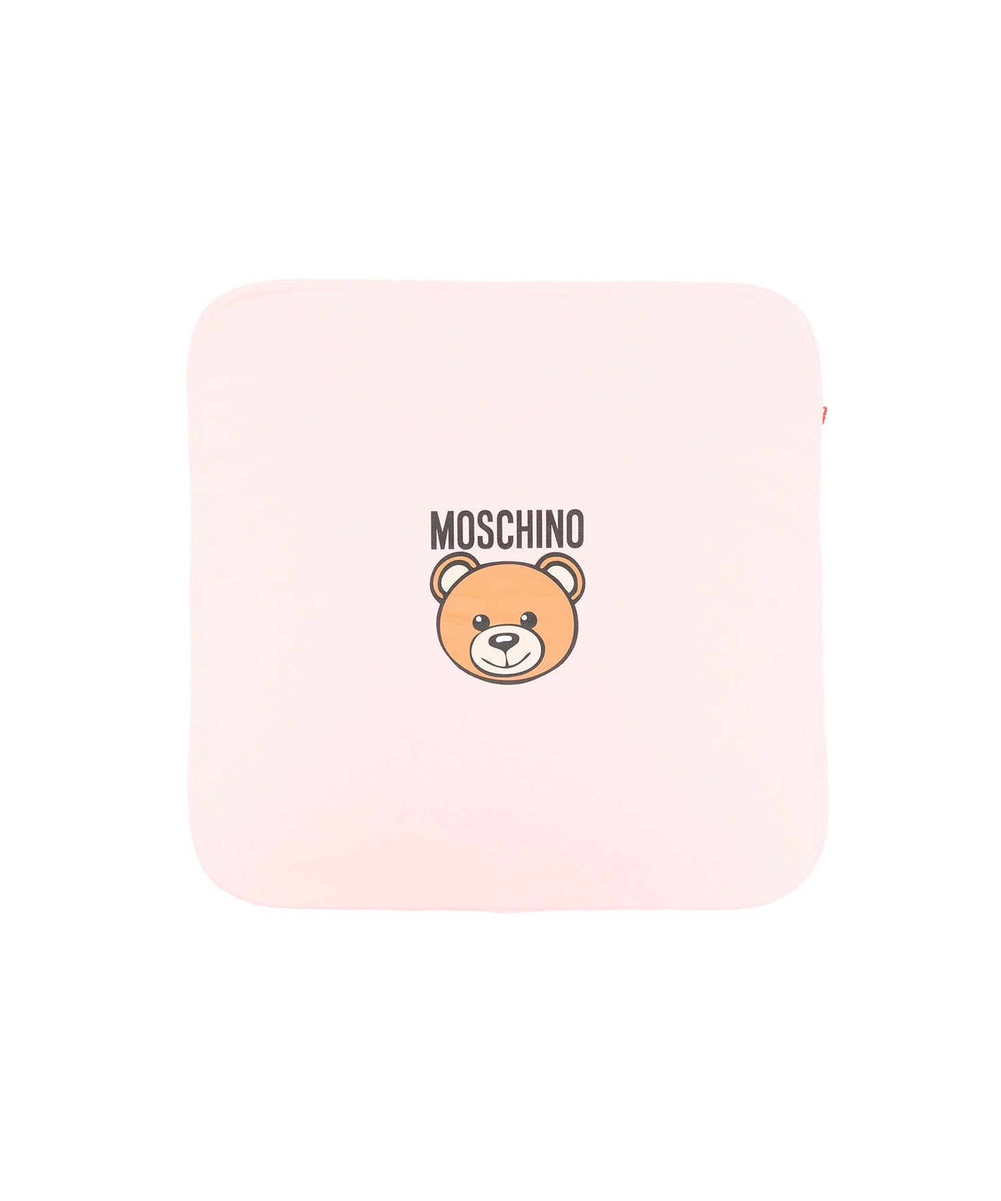Moschino Kids Coperta Rosa con Logo Teddy Bear