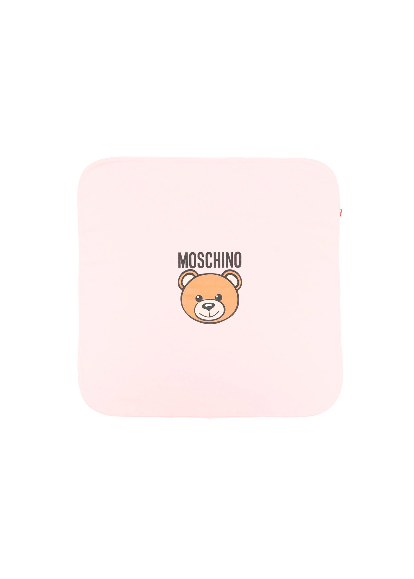 Moschino Kids Coperta Rosa con Logo Teddy Bear