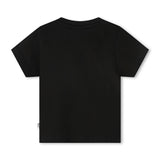 Boss Kids Black Logo Print T-Shirt for Babies