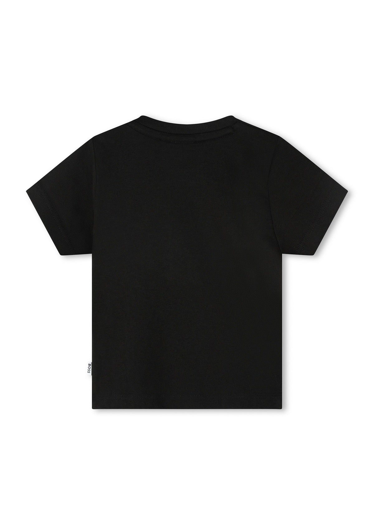 Boss Kids T-Shirt Nera con Stampa Logo per Neonati