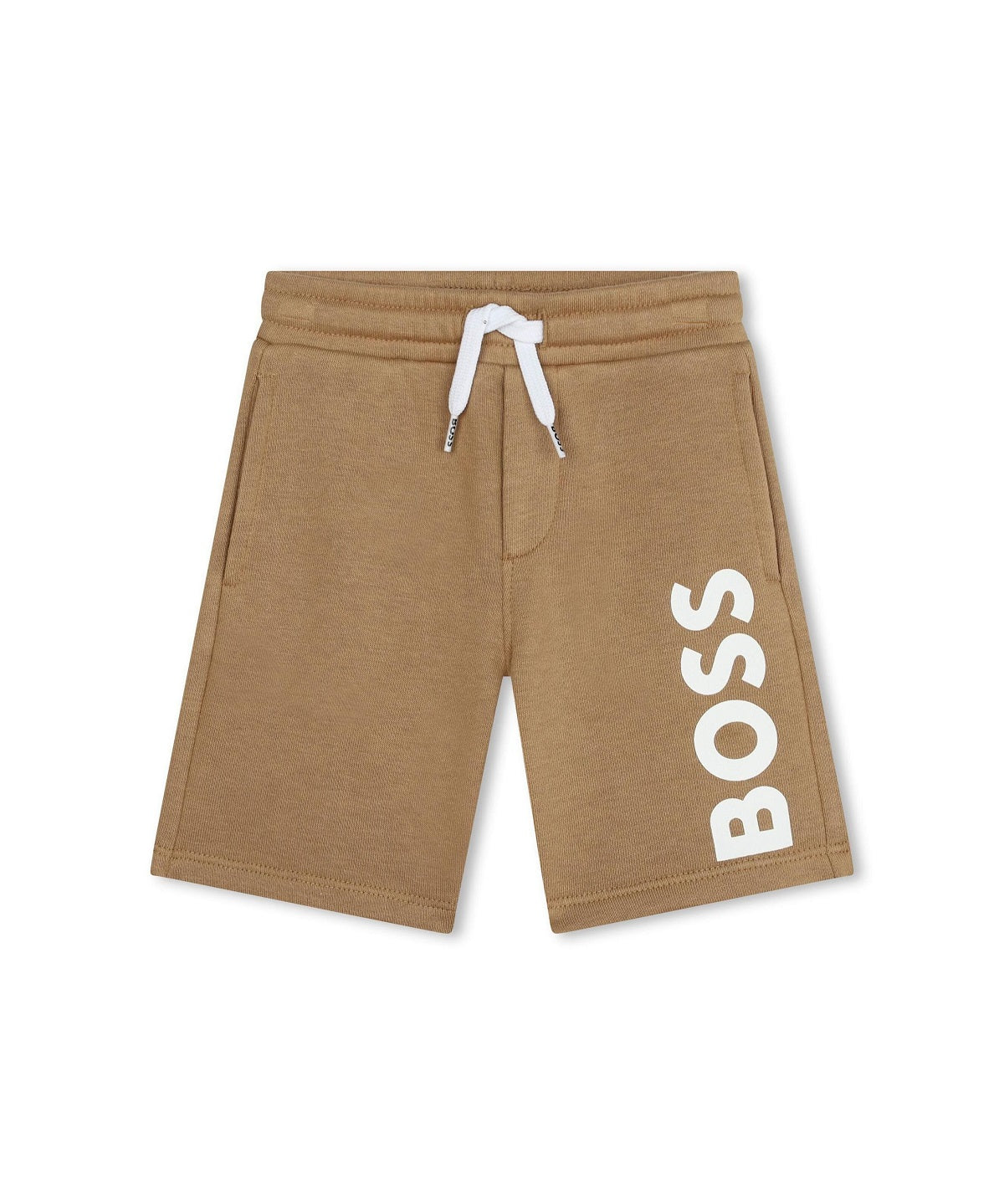 Boss Kids Short Beige con Stampa Logo per Neonati