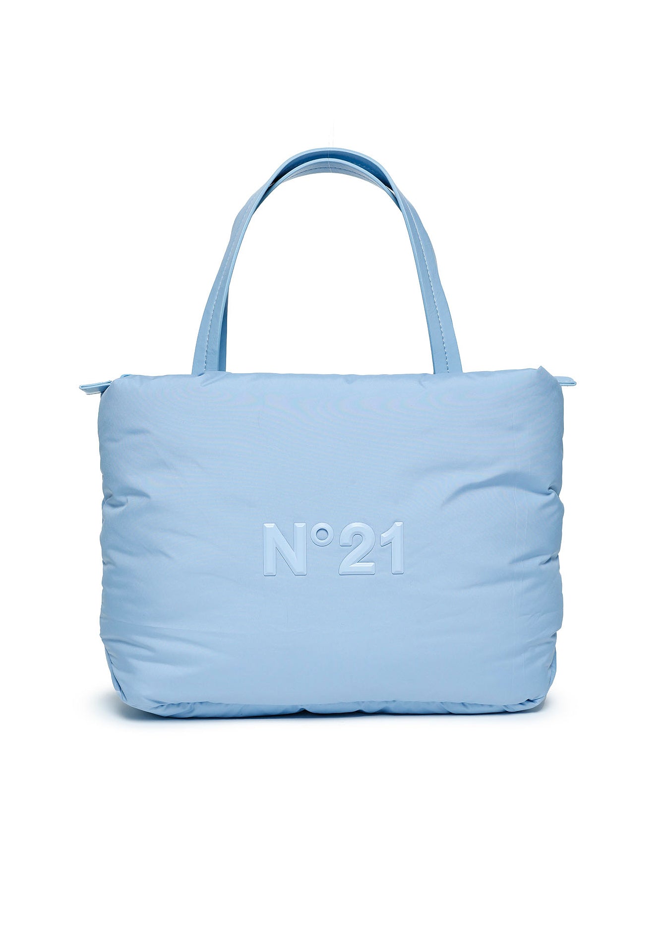N°21 Borsa a Tracolla Trapuntata con Logo Gommato
