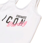 Dsquared2 Kids Costume Intero Bianco Icon Darling per Neonate