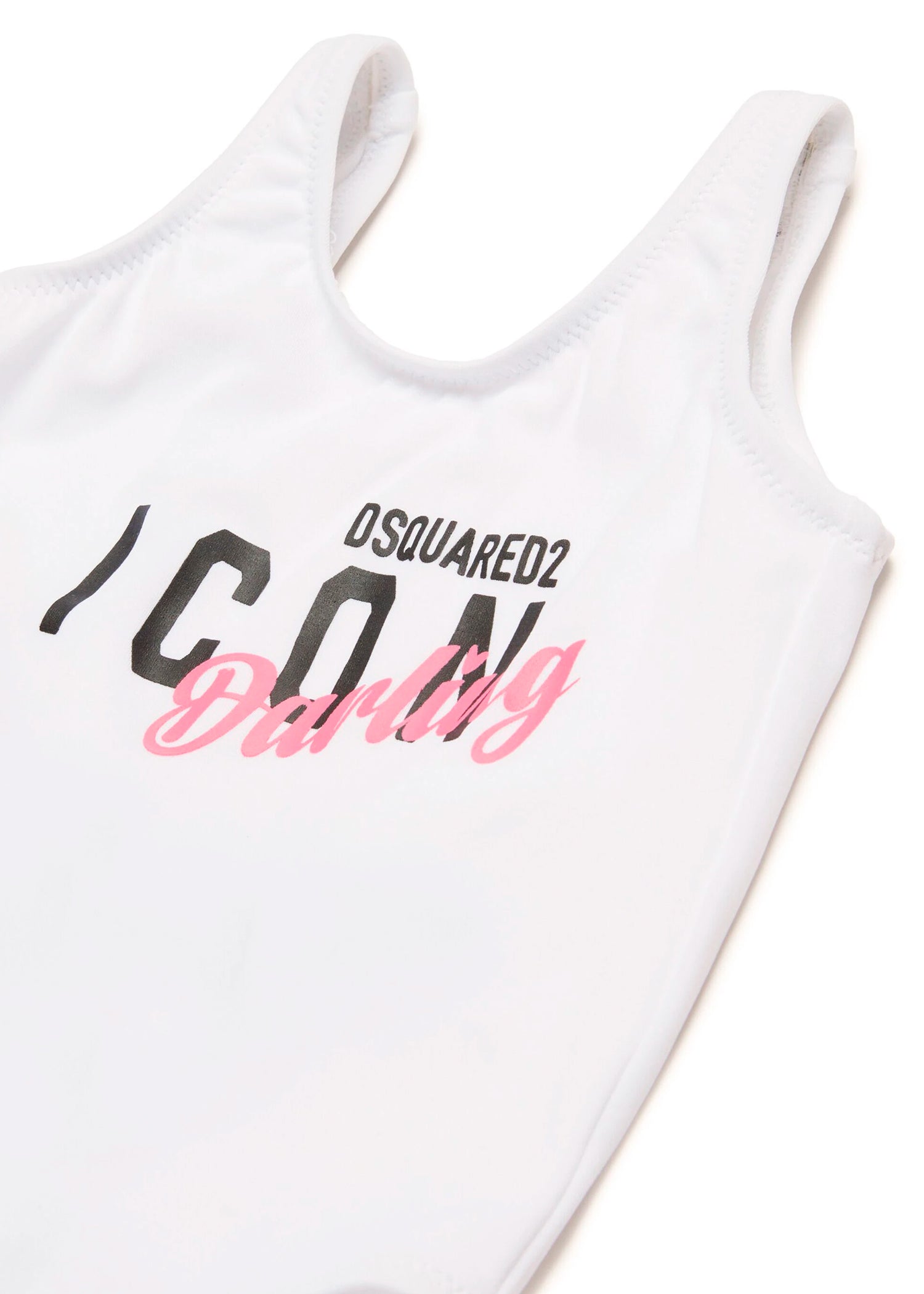 Dsquared2 Kids Costume Intero Bianco Icon Darling per Neonate