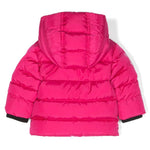 Piumino Imbottito DSquared2 Kids Fucsia | Design Imbottito | Logo sulla Manica | Chiusura con Zip | Cappuccio Classico