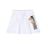 Moschino Kids Gonna Bianca Teddy Bear per Bambine